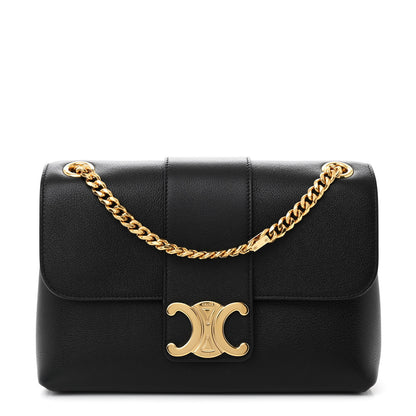 Celine Supple Calfskin Teen Victoire Black 1 of 12