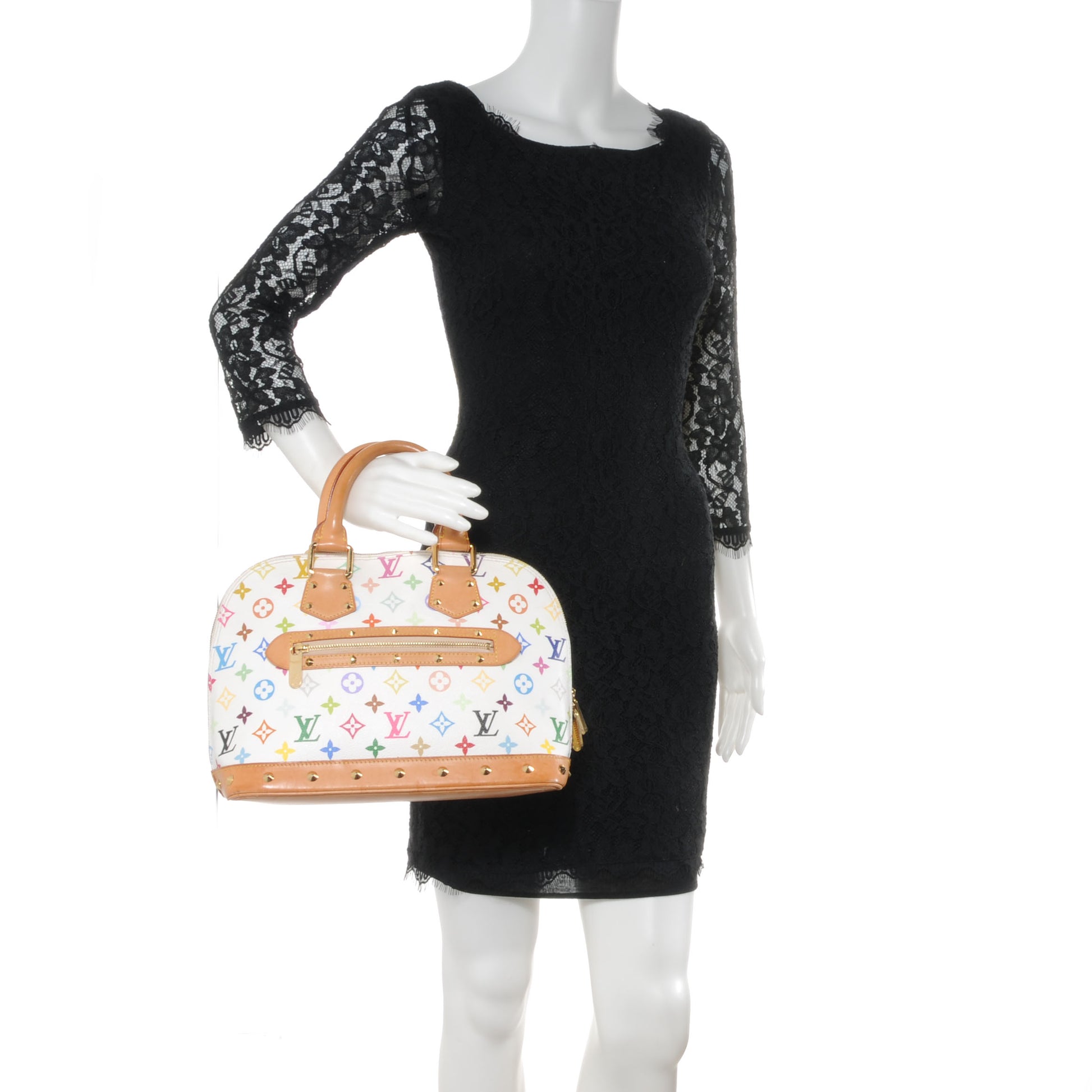 Louis Vuitton Monogram Multicolor Alma White 2 of 8