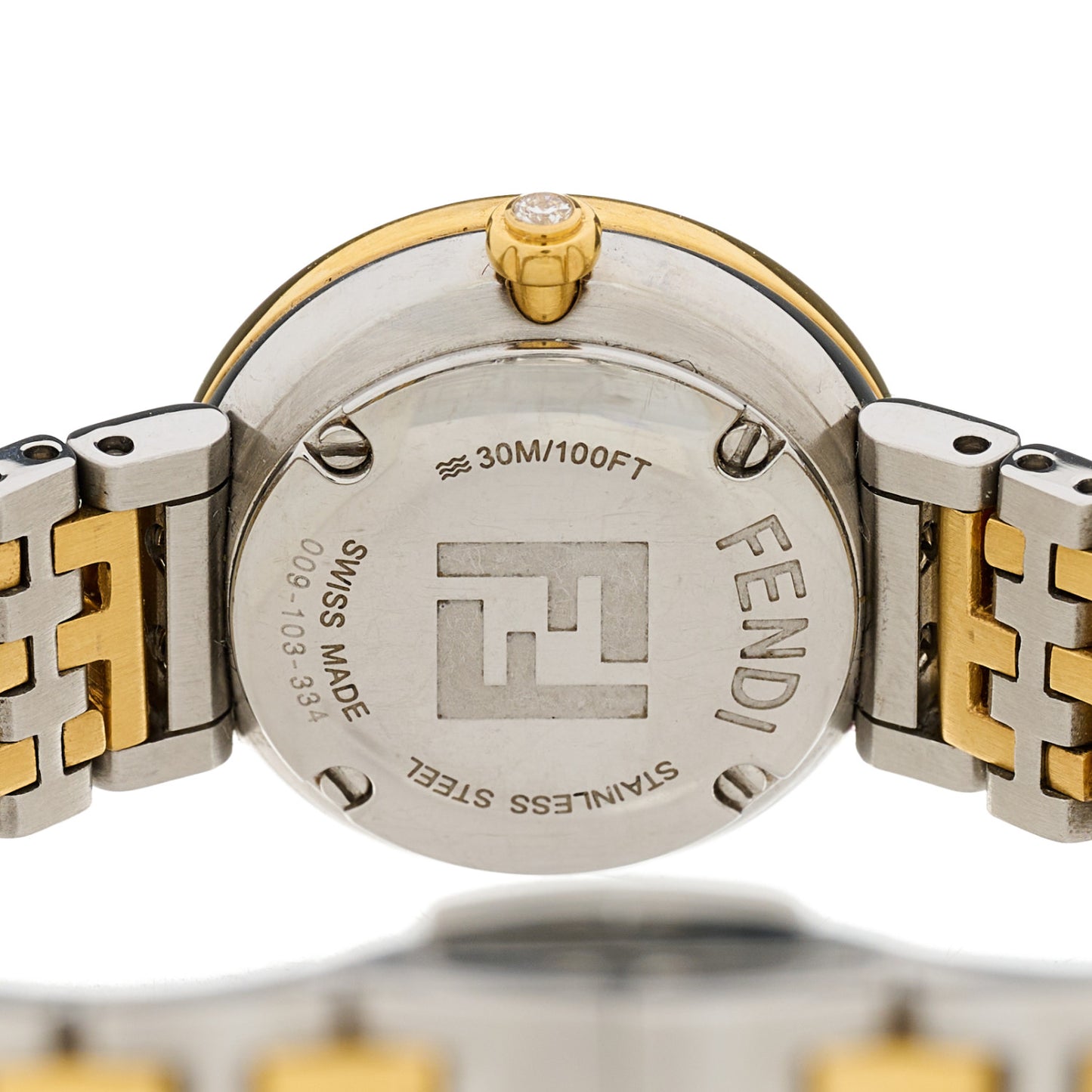 Stainless Steel Diamond 19mm Fendi Forever Quartz Watch