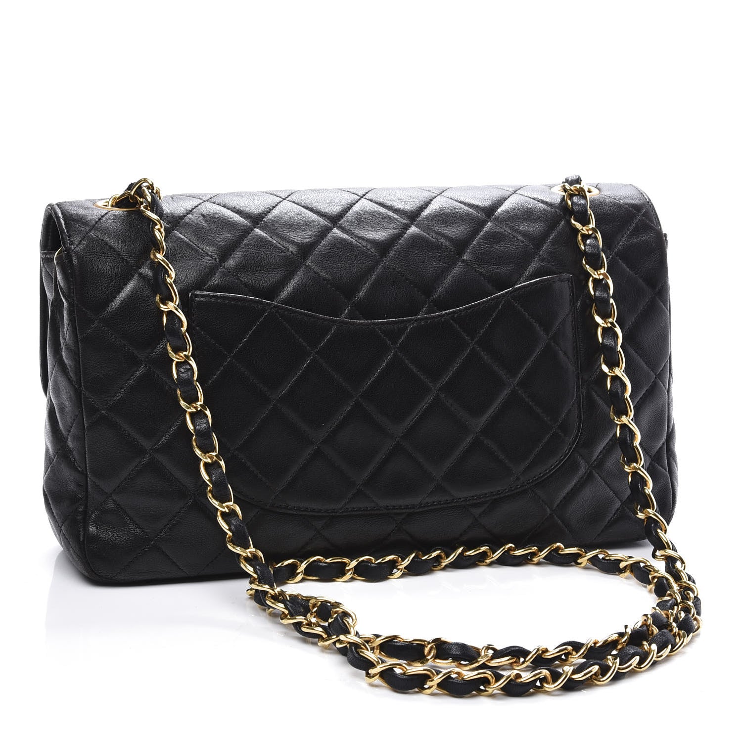 Chanel Lambskin Quilted Medium Single Flap Black 2 of 10