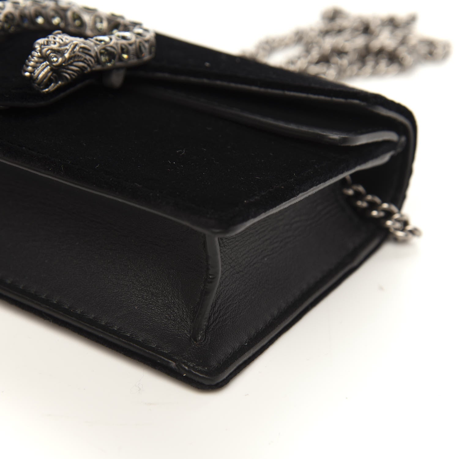 Gucci Velvet Super Mini Dionysus Shoulder Bag Black 8 of 10