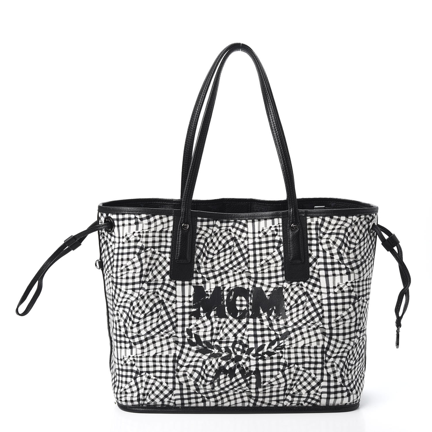 MCM Visetos Medium Liz Reversible Shopper Tote Black 2 of 15