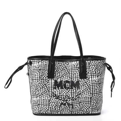MCM Visetos Medium Liz Reversible Shopper Tote Black 2 of 15