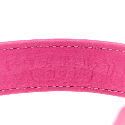 Chrome Hearts Sterling Silver Leather Maltese Cross Bracelet Pink 4 of 4