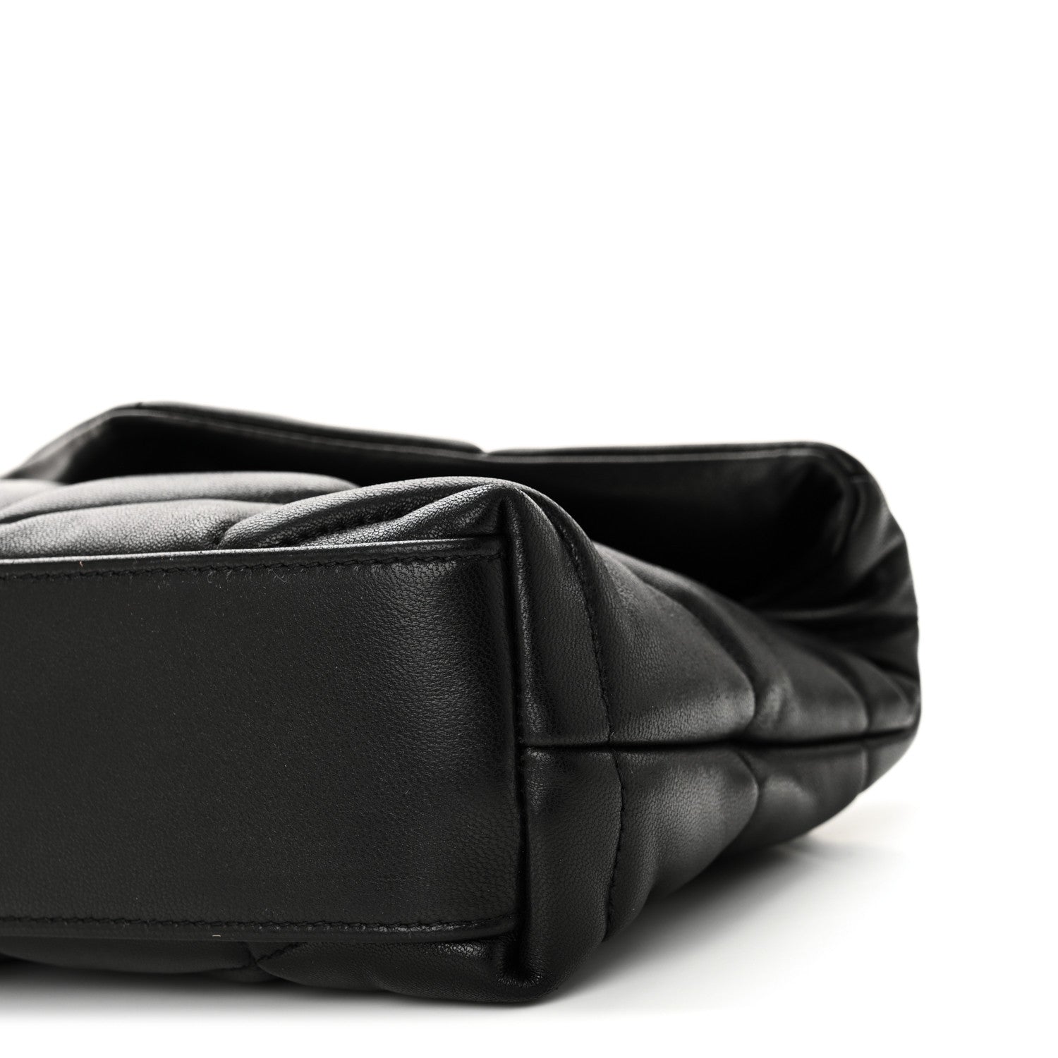 Saint Laurent Lambskin Quilted Toy Loulou Puffer Monogram Chain Satchel Black 9 of 9