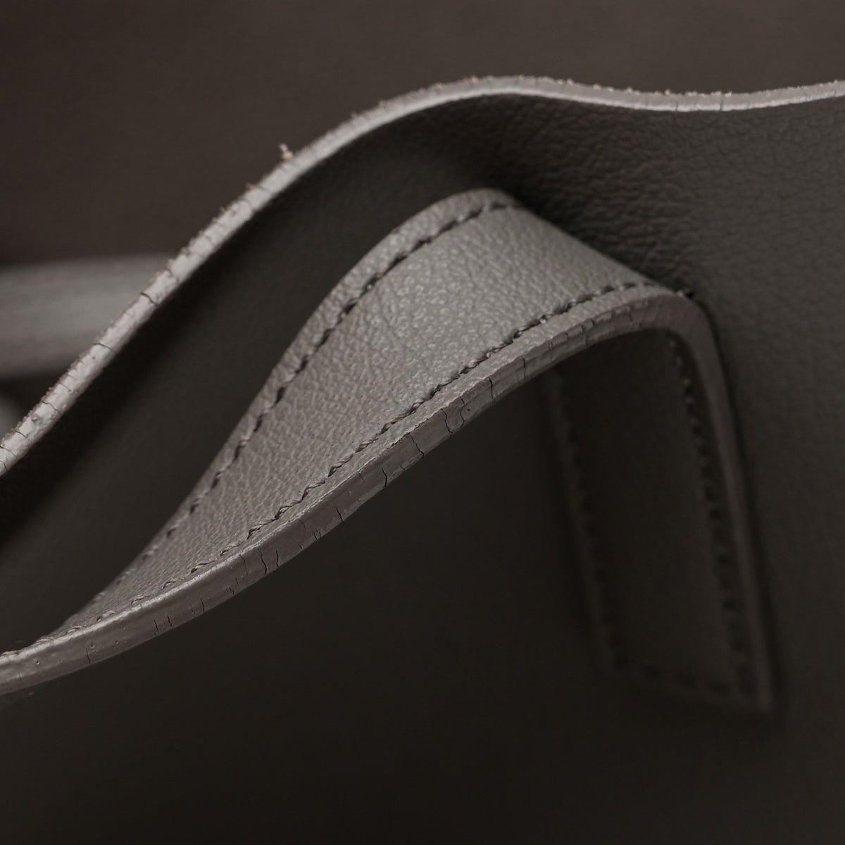 Saint Laurent Calfskin Large Shopping Tote Granite 13 of 13