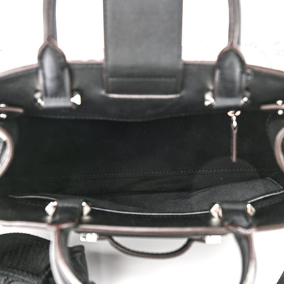 MCM Calfskin Ottomar Monogram Medium Essential Tote Black 5 of 14