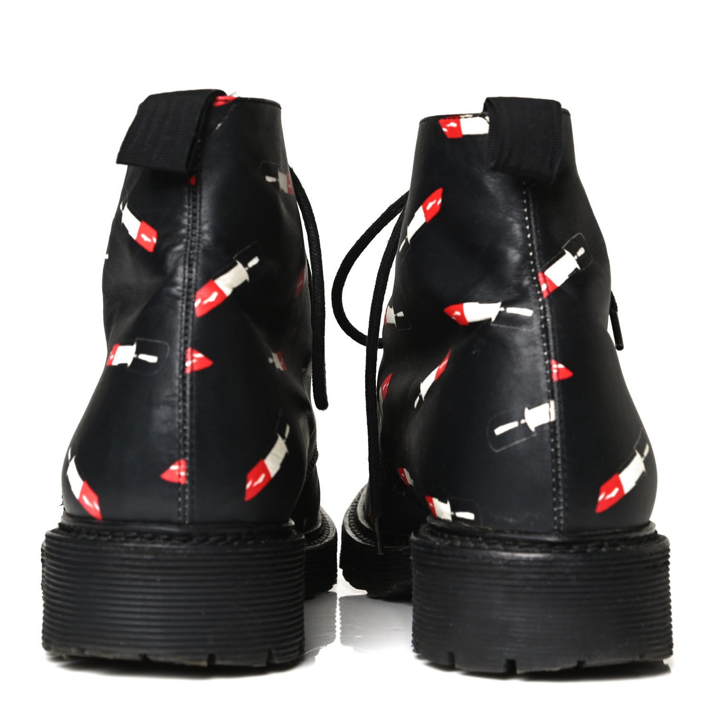 Smooth Calfskin Rangers Boots 37 Black Red