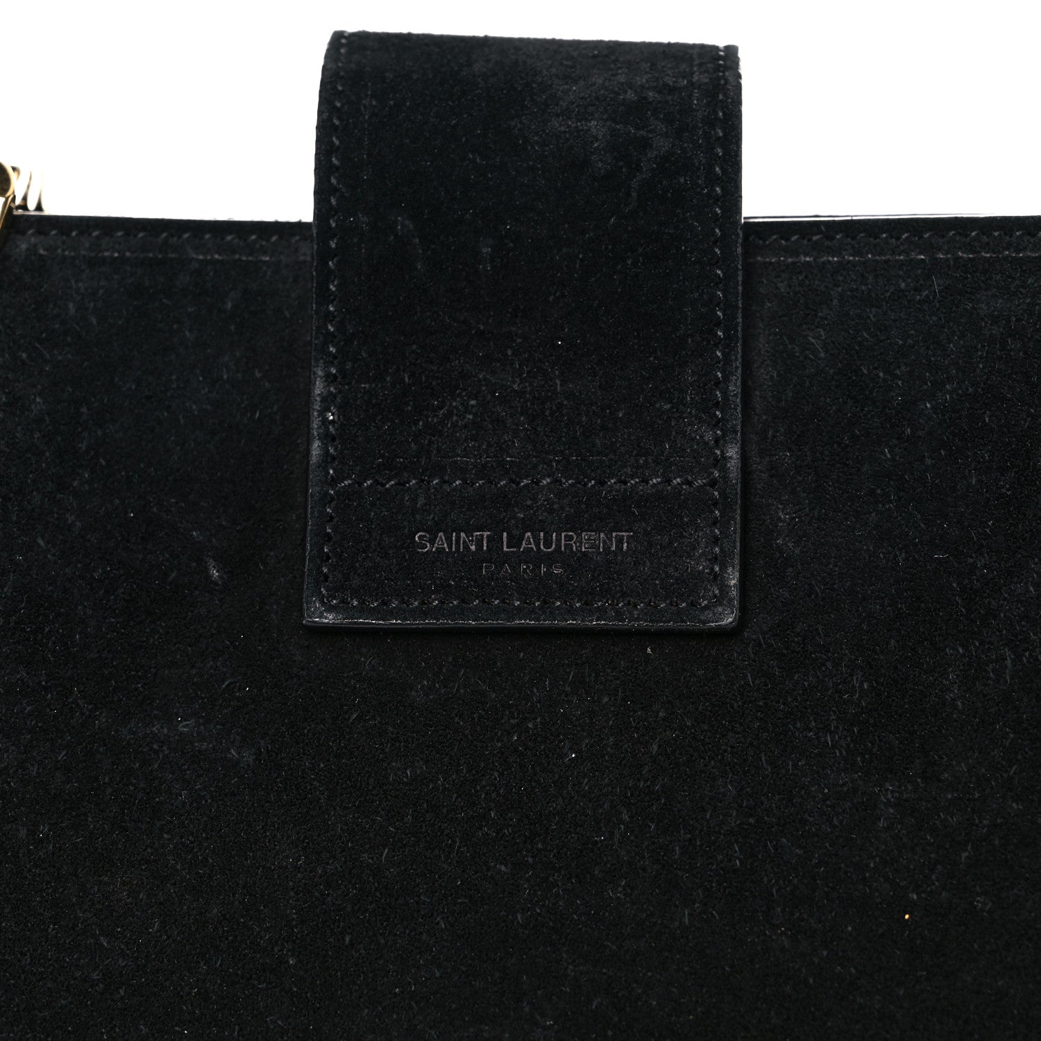 Saint Laurent Suede Monogram Cassandre Shopper Black 24 of 30
