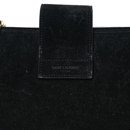 Saint Laurent Suede Monogram Cassandre Shopper Black 24 of 30
