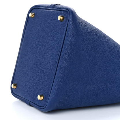 Hermes Taurillon Clemence Picotin Lock 18 PM Bleu Encre 9 of 10