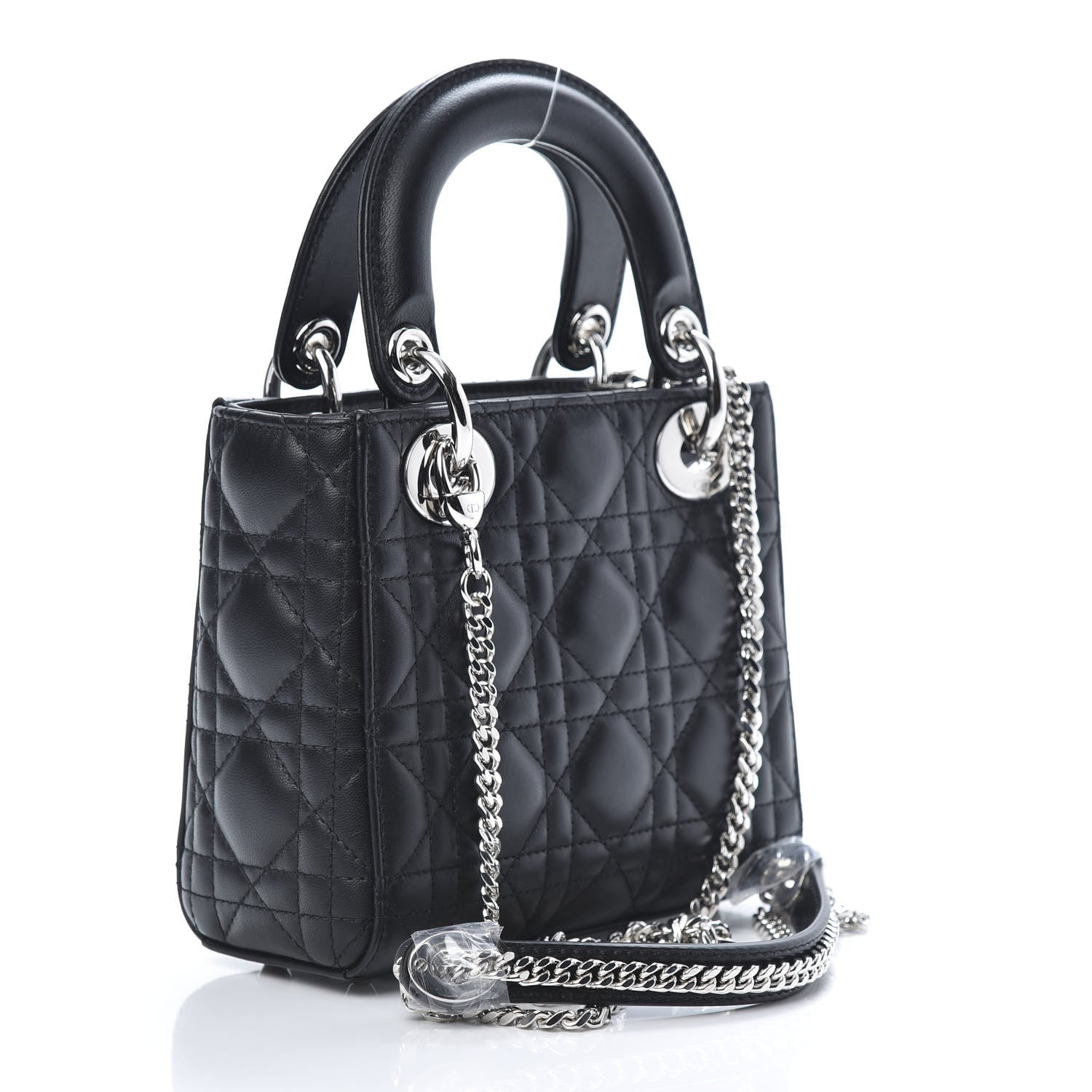 Christian Dior Lambskin Cannage Mini Lady Dior Black 3 of 11