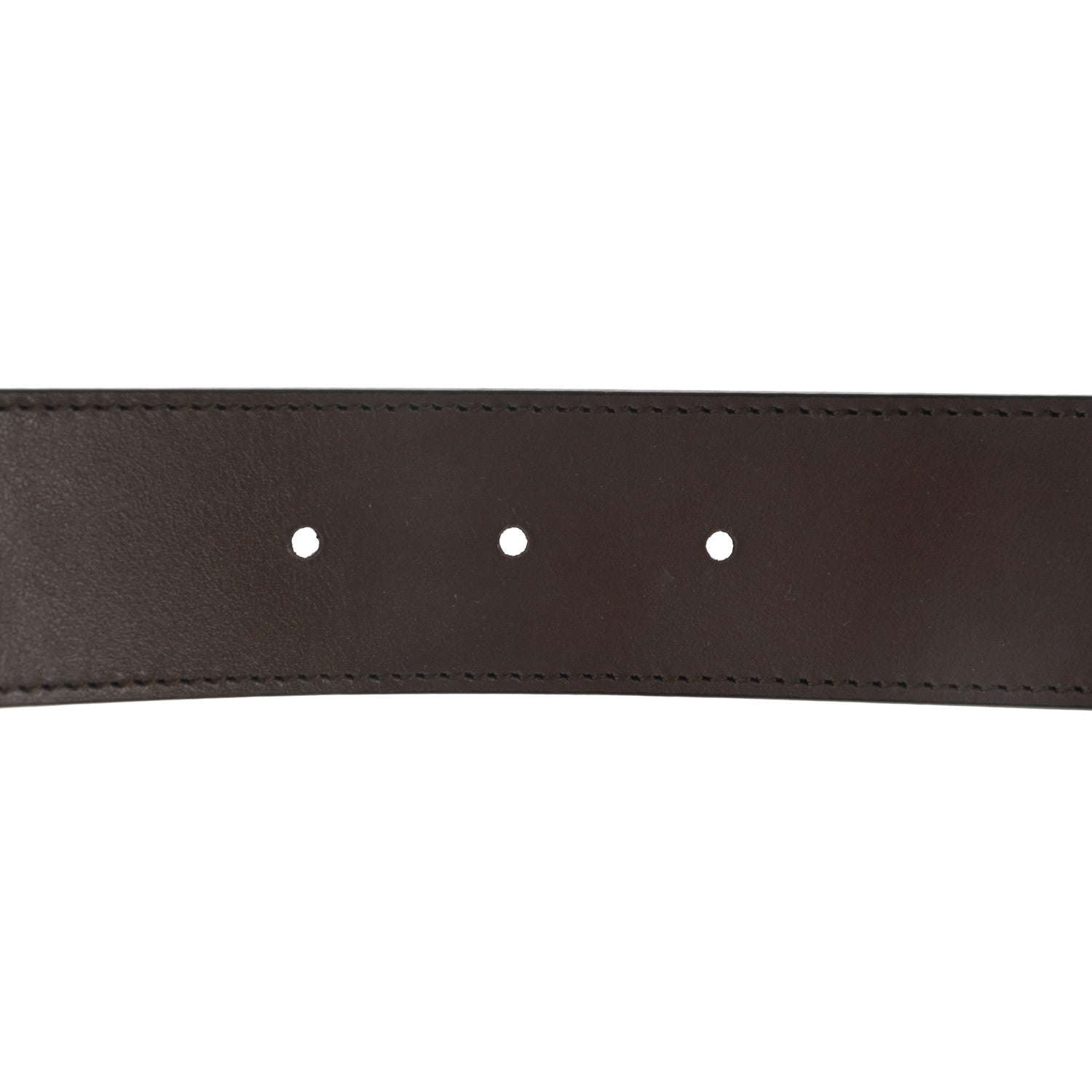 Gucci GG Supreme Monogram Plutone Calfskin Double G Reversible 37mm Belt 85 34 Beige Ebony New Acero 5 of 6