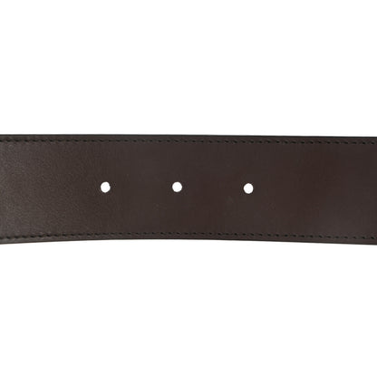 Gucci GG Supreme Monogram Plutone Calfskin Double G Reversible 37mm Belt 85 34 Beige Ebony New Acero 5 of 6