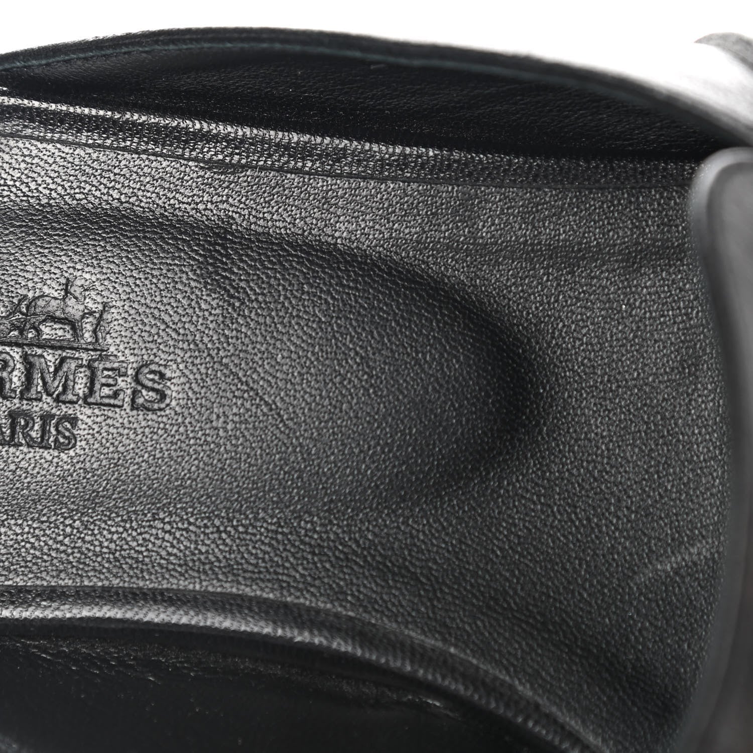 Hermes Goatskin Oz Mules 37.5 Black 8 of 13