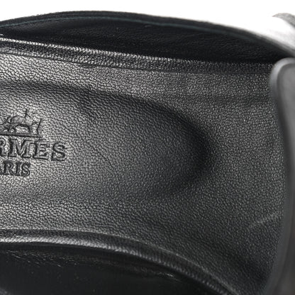 Hermes Goatskin Oz Mules 37.5 Black 8 of 13