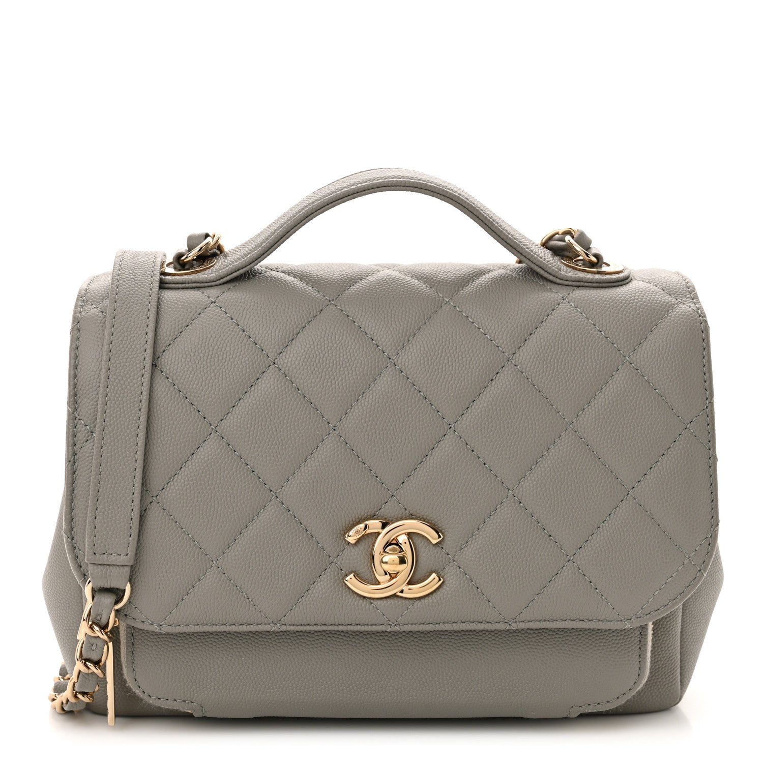 Chanel Caviar Quilted Medium Business Affinity Flap Grey 1 of 12