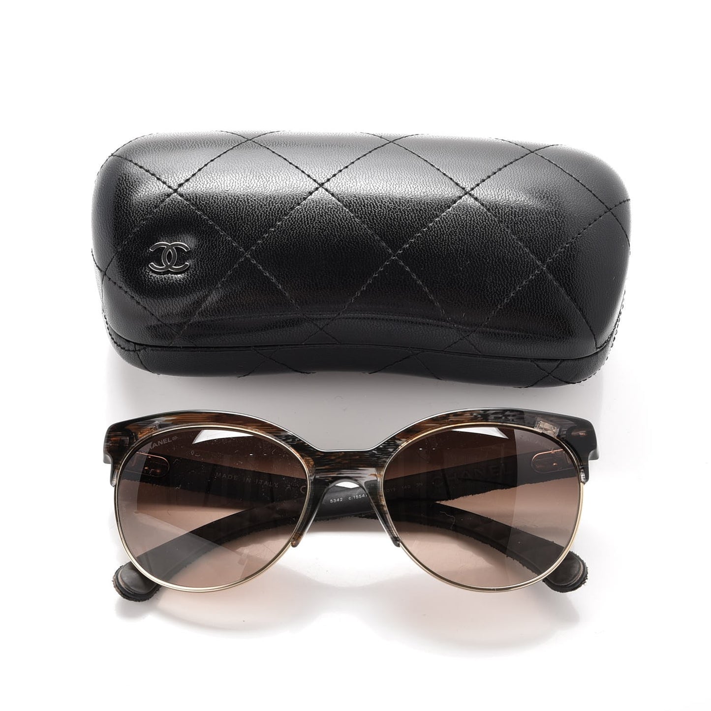 Denim Quilted Pantos Spring Polarized Sunglasses 5342 Brown