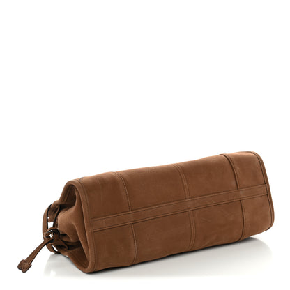 Prada Nubuck Triangle Medium Bonnie Shoulder Bag Cacao 4 of 9