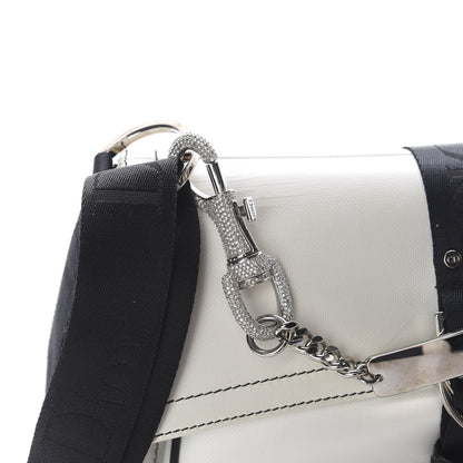 Christian Dior Coated Canvas Crystal Hardcore Bag White 9 of 10