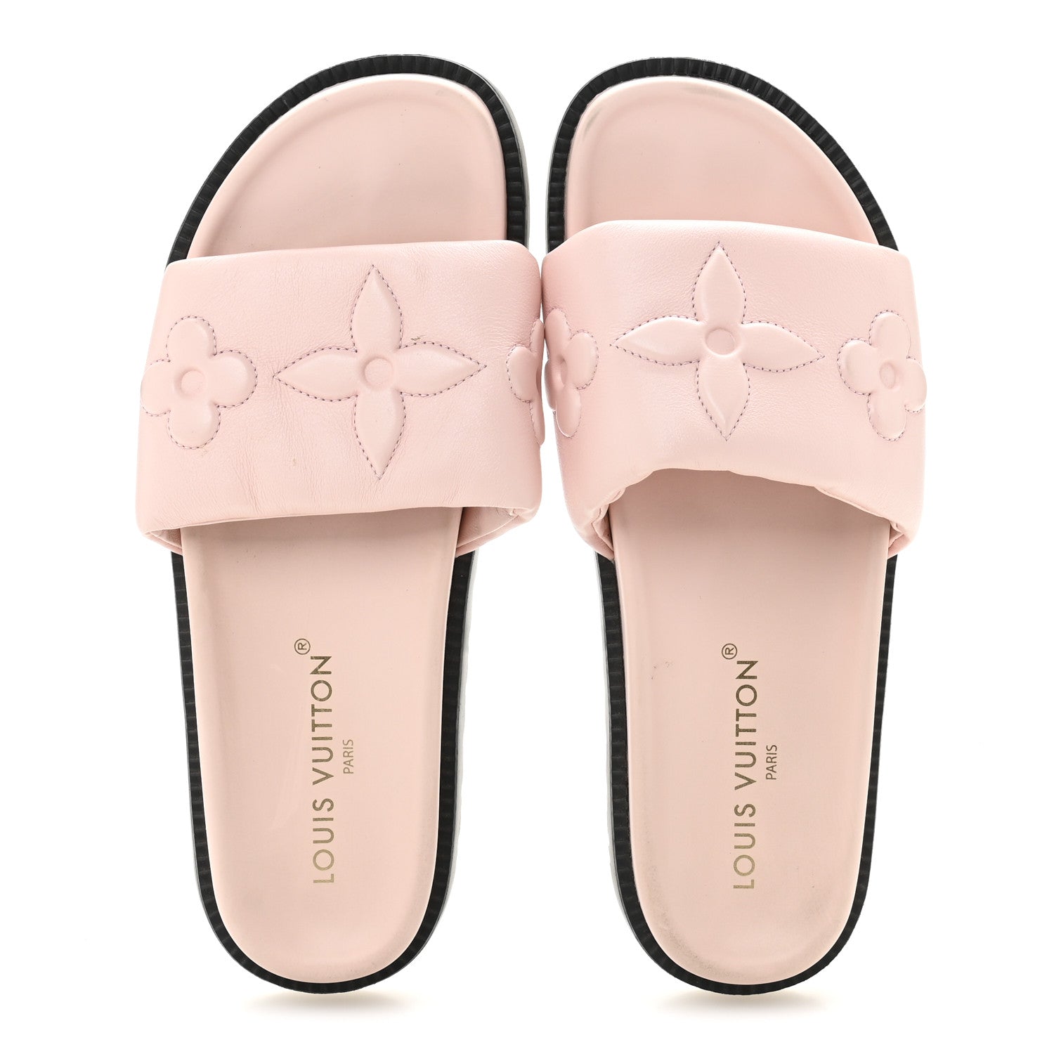 Louis Vuitton Lambskin Embossed Monogram Comfort Mules 41 Rose Clair 2 of 9