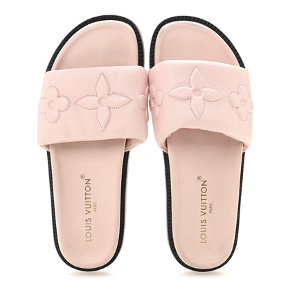 Louis Vuitton Lambskin Embossed Monogram Comfort Mules 41 Rose Clair 2 of 9