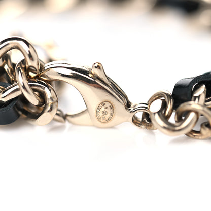 Chanel Lambskin Crystal CC Logo Charming Bracelet Gold Black 5 of 5