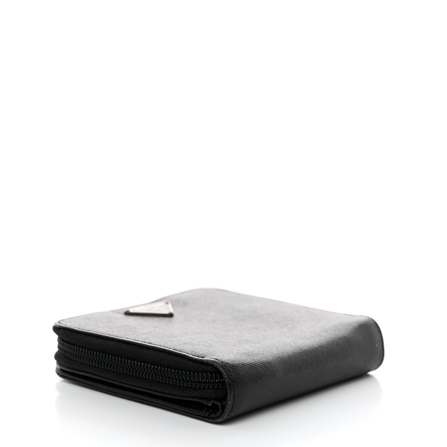 Prada Saffiano Metal Compact Wallet Black 4 of 12