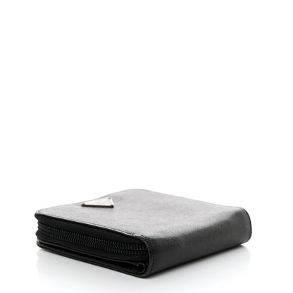 Prada Saffiano Metal Compact Wallet Black 4 of 12