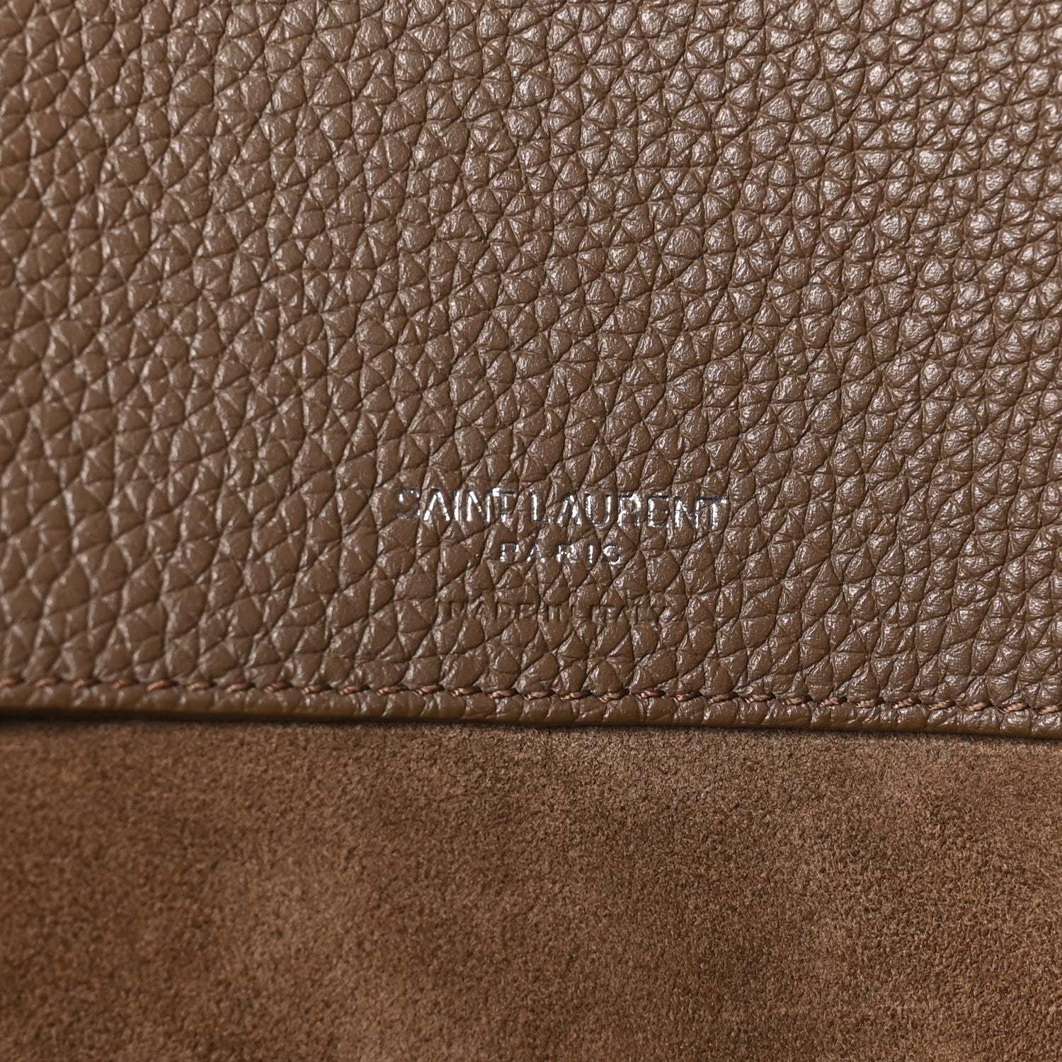 Saint Laurent Grained Calfskin Large Thin Sac De Jour Dark Wood 7 of 10