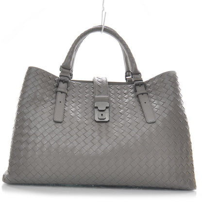 Bottega Veneta Leather Intrecciato Roma Tote Shadow 1 of 9