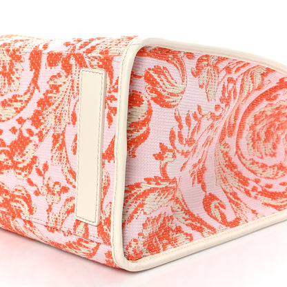 Versace Raffia Barocco Large Athena Tote Coral 9 of 9