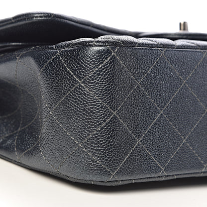 Chanel Pearly Caviar Quilted Jumbo Double Flap Black 10 of 12