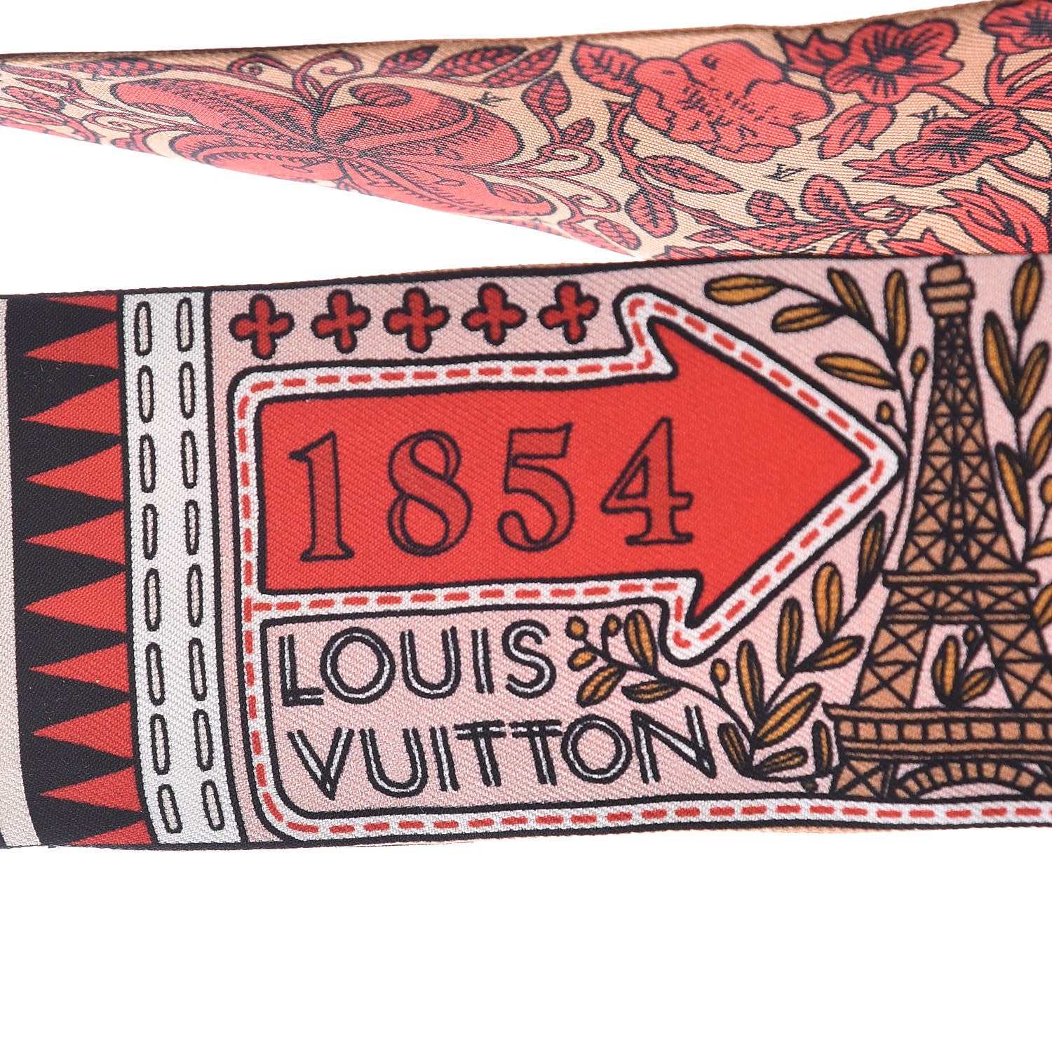 Louis Vuitton Silk Jeu De Louis BB Bandeau Beige 4 of 4