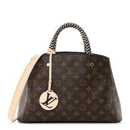 Louis Vuitton Monogram Braided Montaigne MM Creme Beige 1 of 16