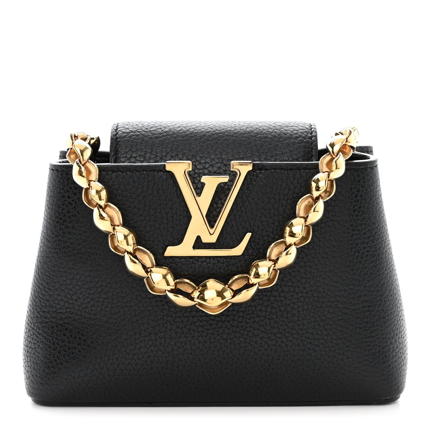 Louis Vuitton Taurillon Mini Chain Capucines Black 1 of 13