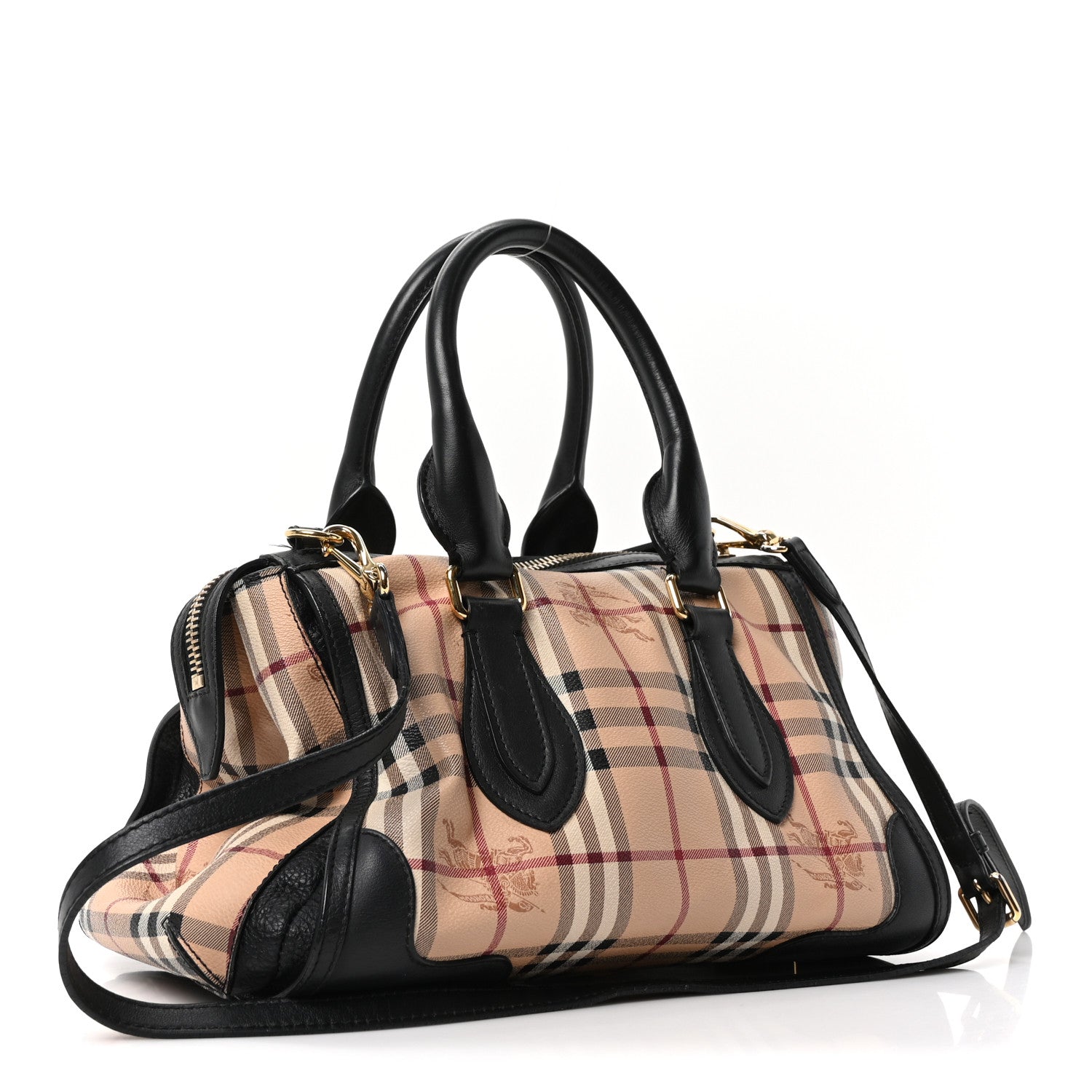 Burberry Haymarket Check Small Gladstone Black 3 of 10