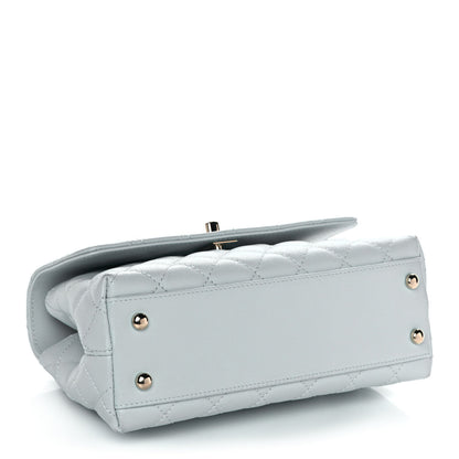 Chanel Caviar Quilted Mini Coco Handle Flap Light Blue 4 of 13