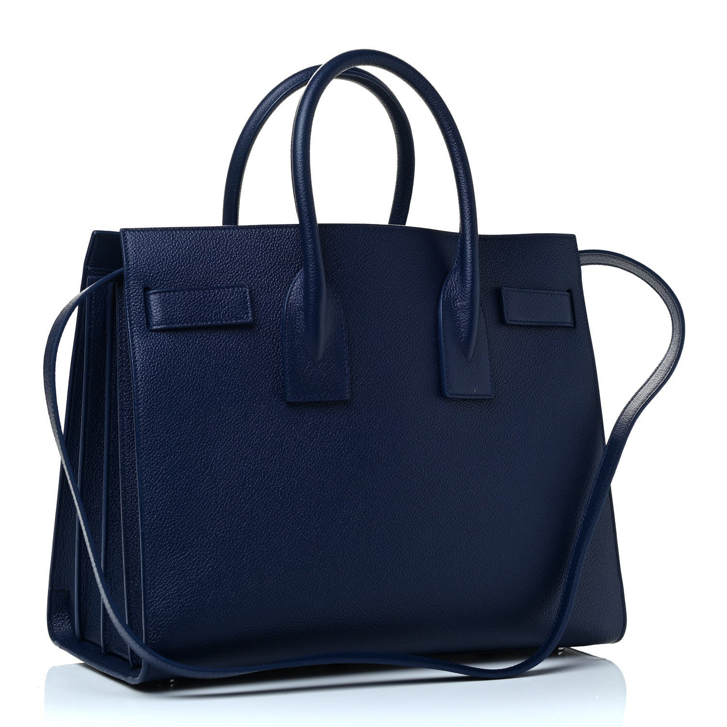 Saint Laurent Grained Calfskin Small Sac De Jour Navy 2 of 4