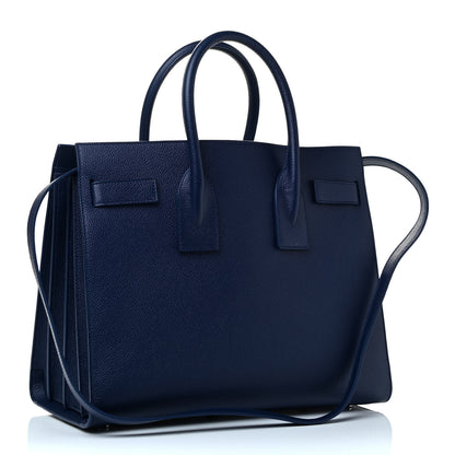 Saint Laurent Grained Calfskin Small Sac De Jour Navy 2 of 4