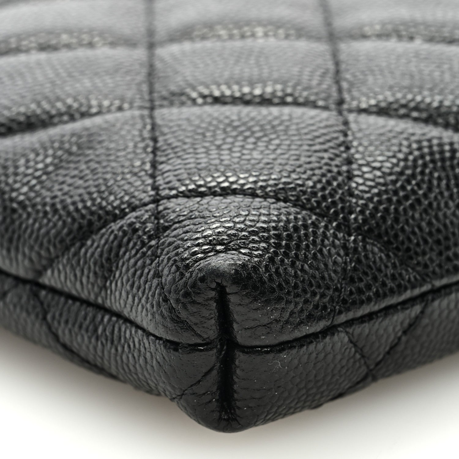 Chanel Caviar Quilted French New Wave Phone Holder With Chain Black 8 of 9