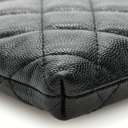 Chanel Caviar Quilted French New Wave Phone Holder With Chain Black 8 of 9