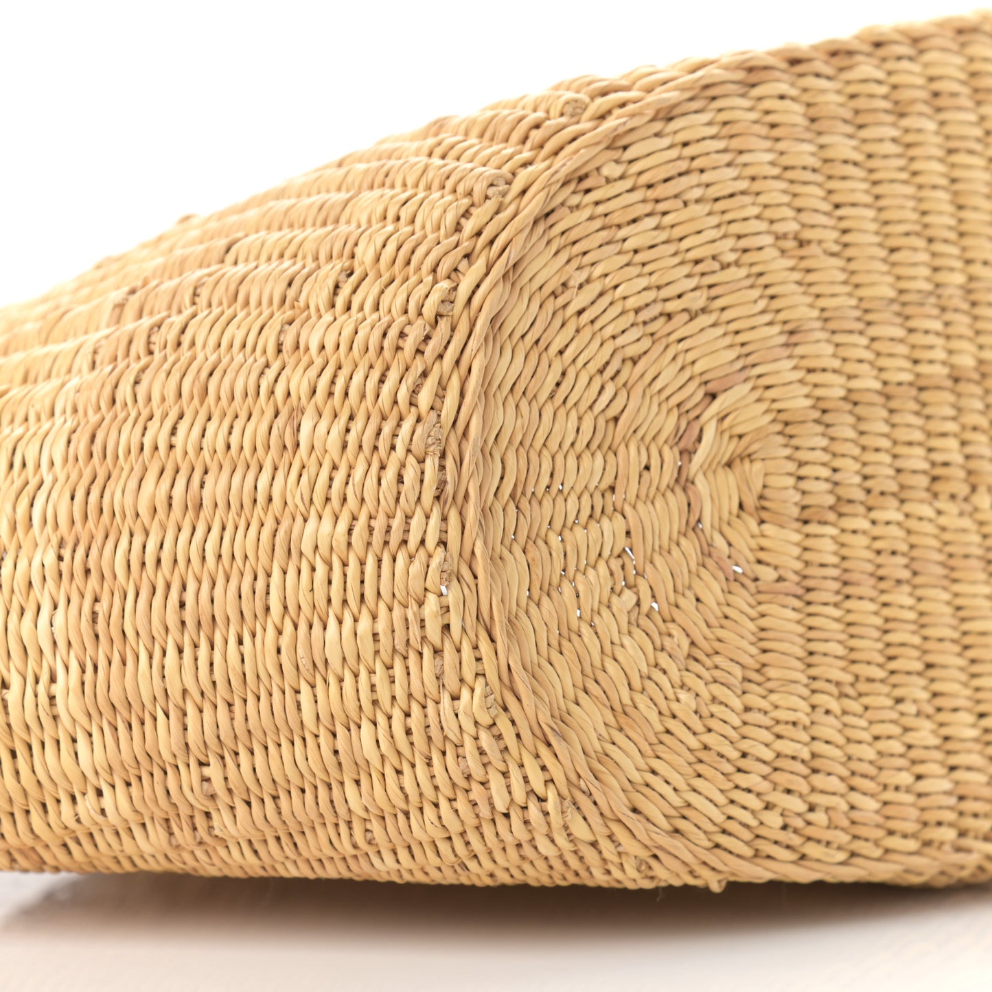 Calfskin Raffia Paulas Ibiza Small Basket Tote Bag Natural Tan