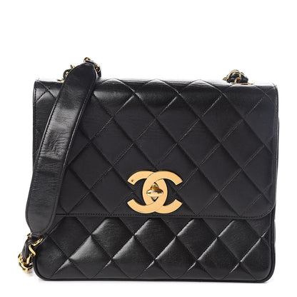 Chanel Lambskin Quilted Medium Single Flap Black 1 of 15