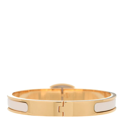 Hermes Enamel Mini Farandole Clic Chaine D'Ancre Bracelet Creme 3 of 5