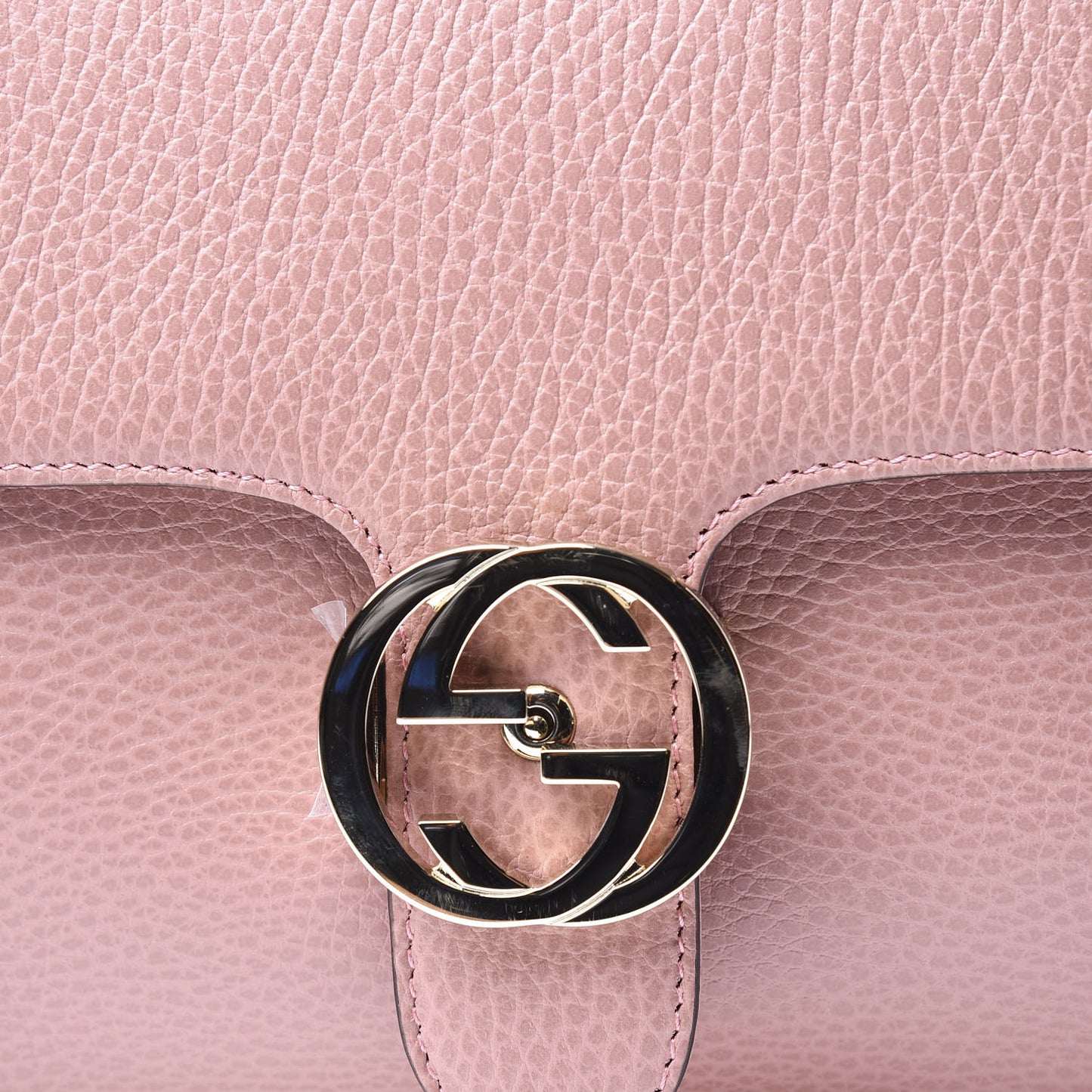 Dollar Calfskin Interlocking G Top Handle Shoulder Bag Soft Pink
