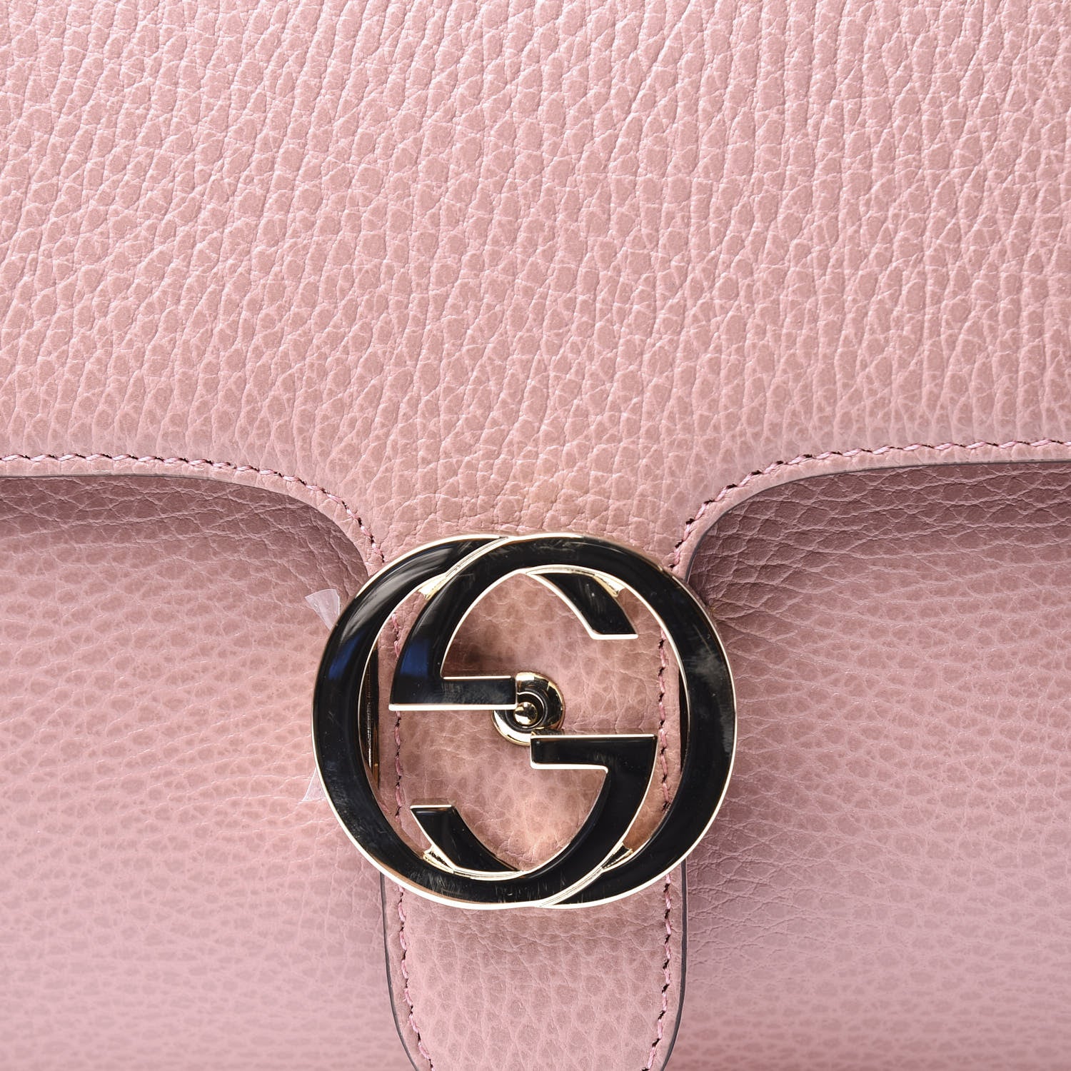 Gucci Dollar Calfskin Interlocking G Top Handle Shoulder Bag Soft Pink 10 of 11