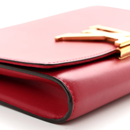 Louis Vuitton Calfskin Chain Louise MM Red 9 of 12