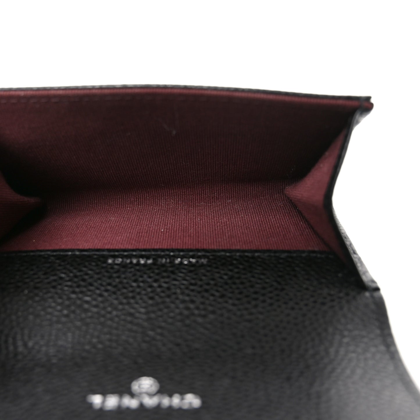 Caviar Quilted Flap Card Holder Black