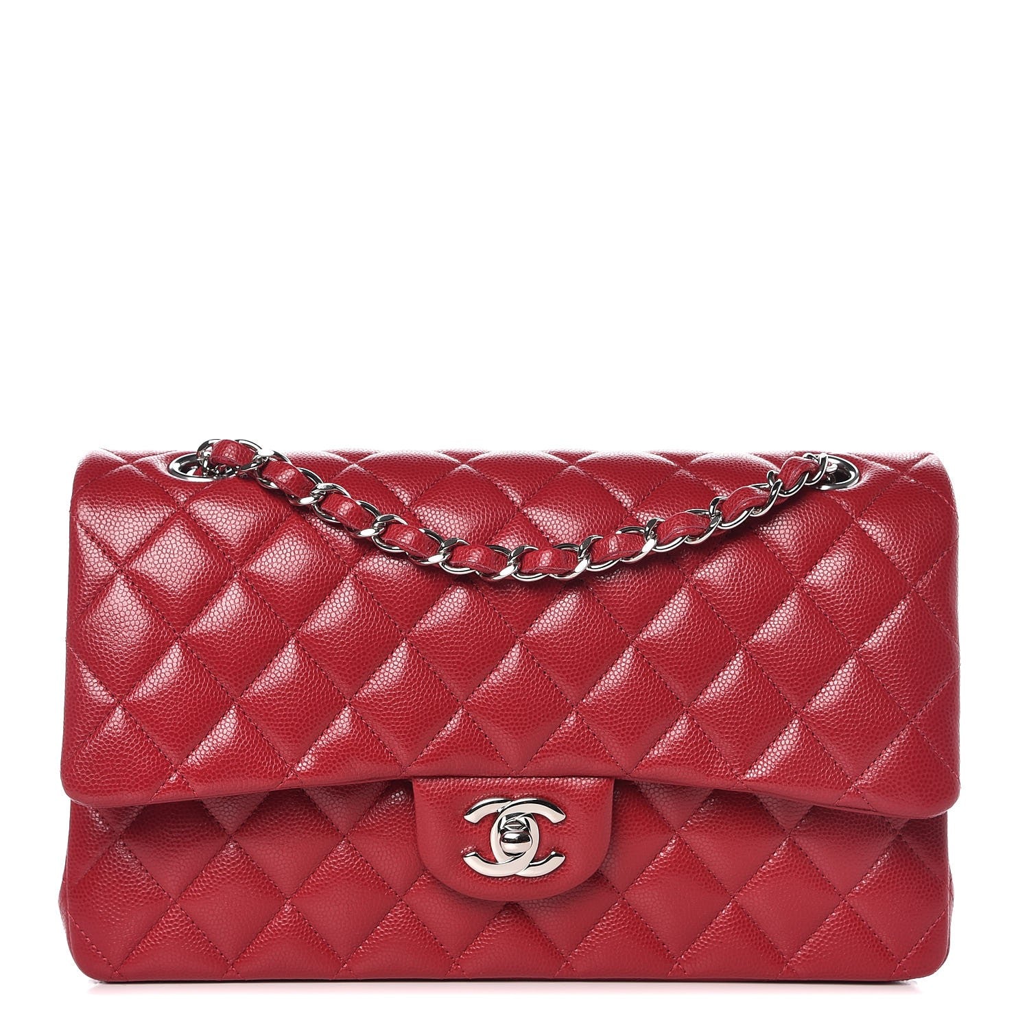 Chanel Caviar Quilted Medium Double Flap Pink 1 of 9